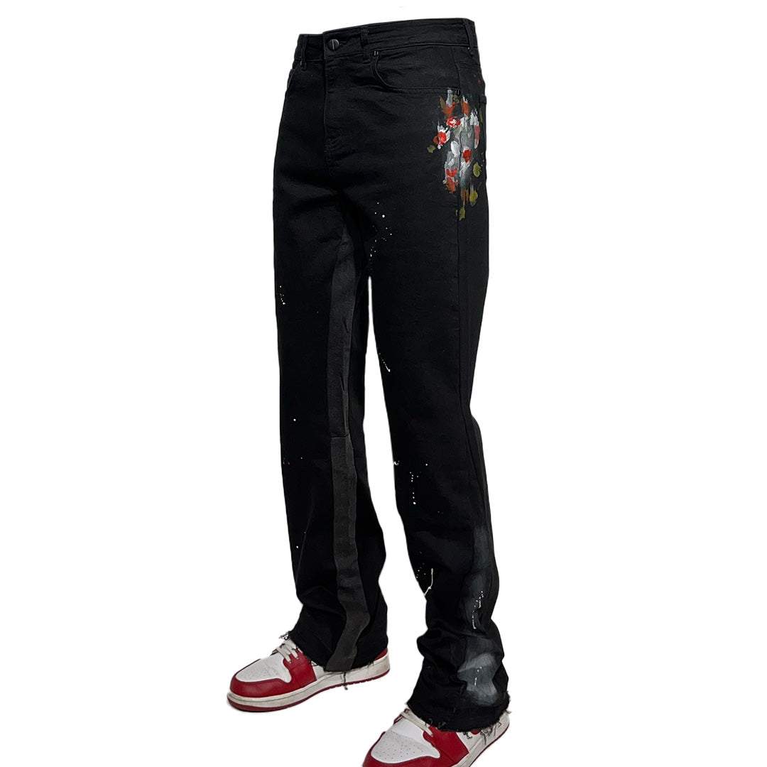 Black Splash Painted HANK Denim-haveanicekill-denim