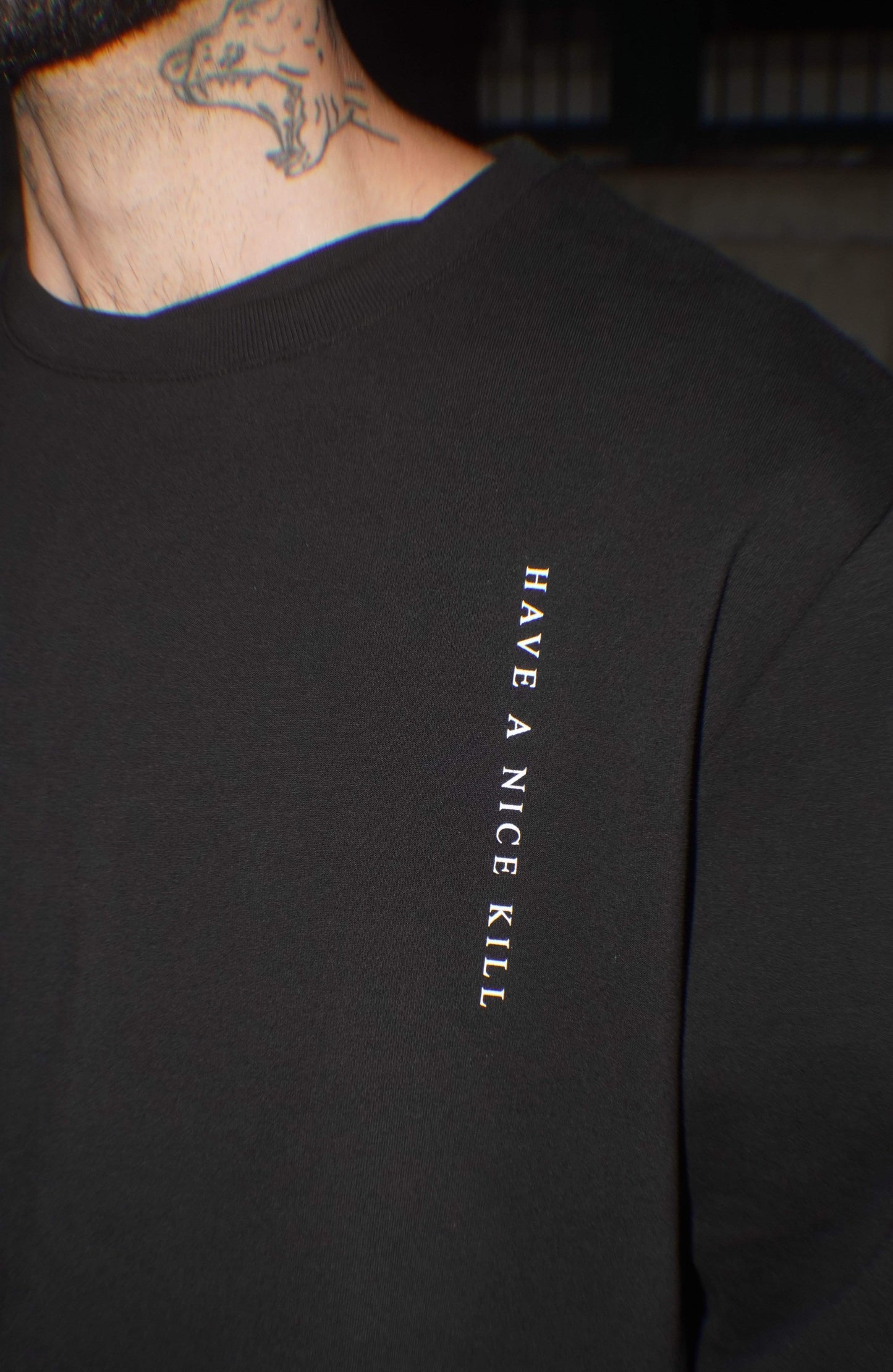 ''HAVE A NICE KILL'' Logo Black Long Sleeve-haveanicekill-