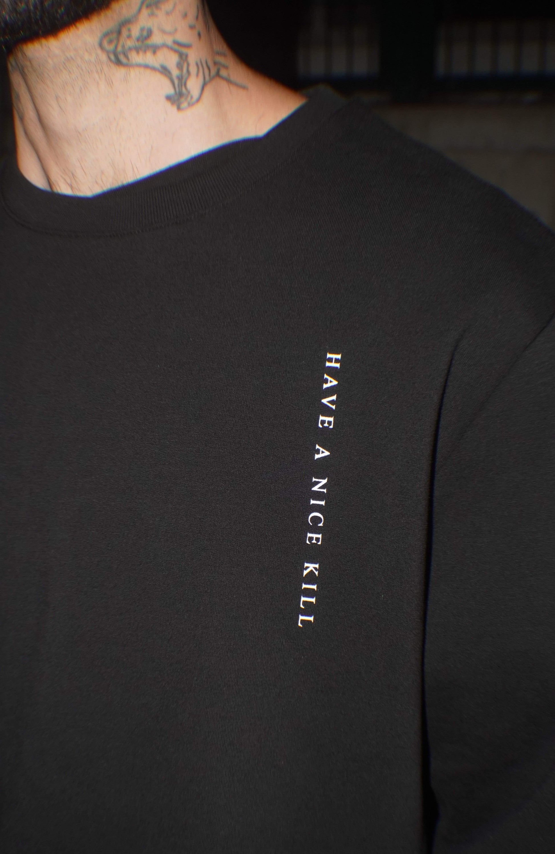 ''HAVE A NICE KILL'' Logo Black Long Sleeve-haveanicekill-