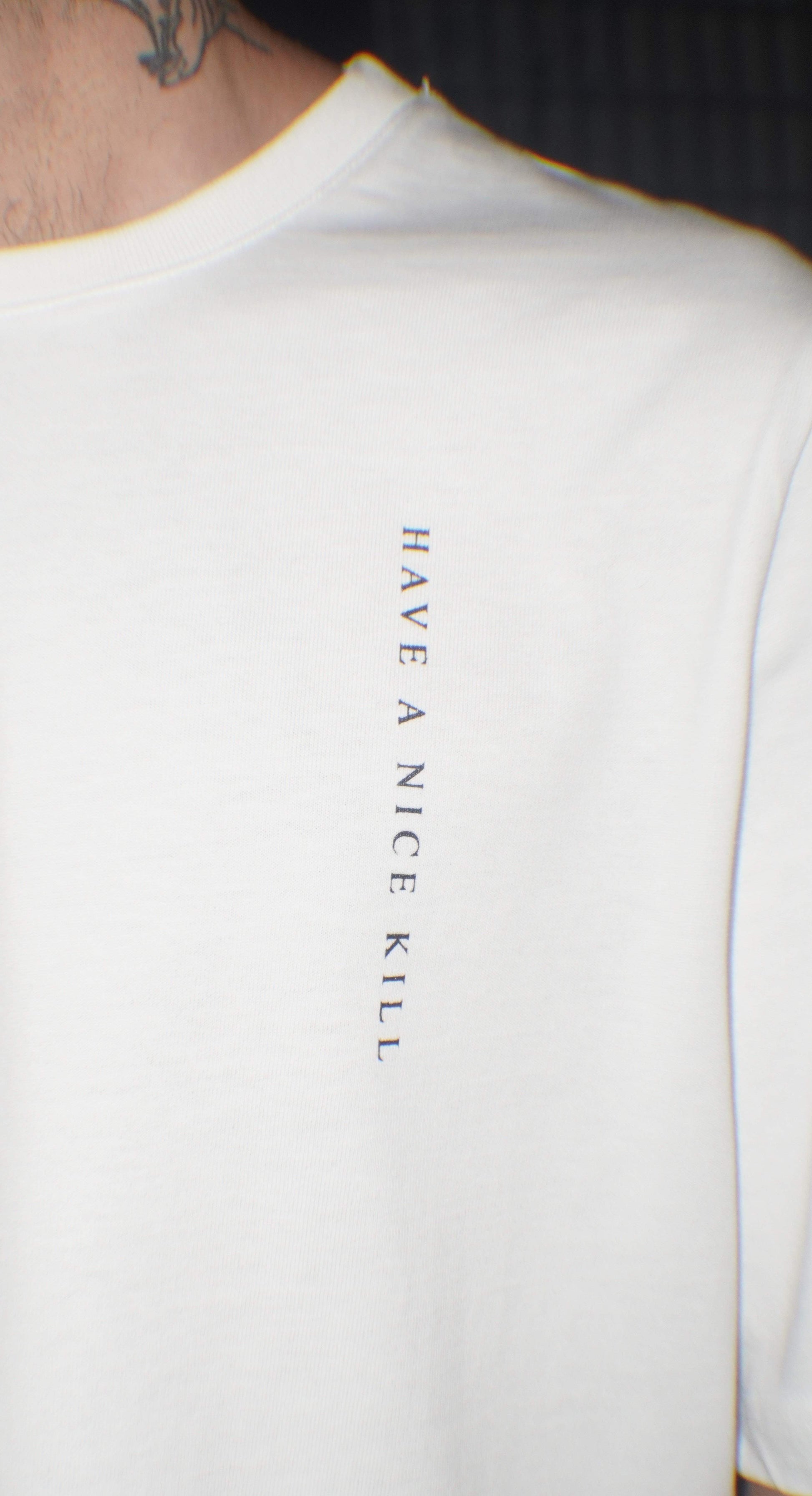 ''HAVE A NICE KILL'' Trippy White T-Shirt-haveanicekill-
