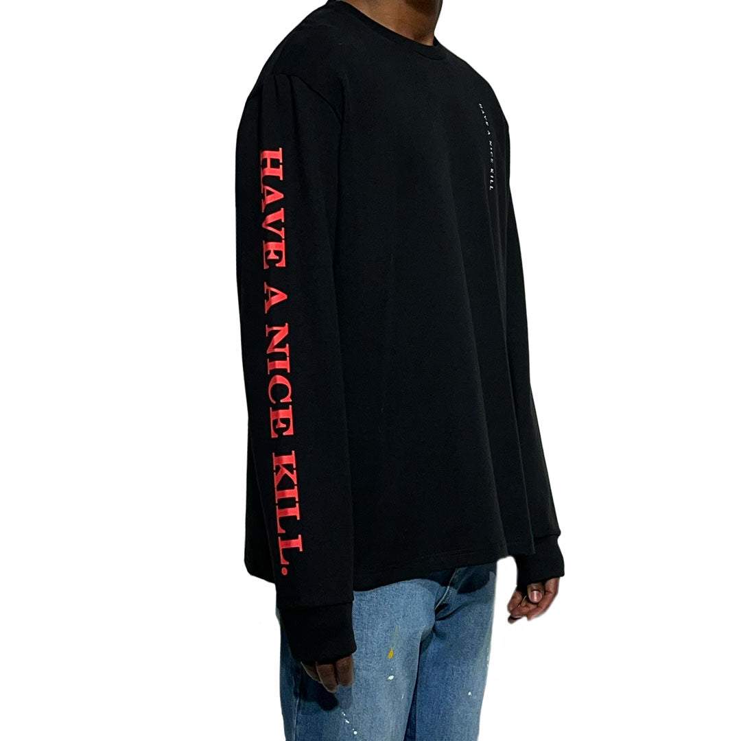 ''HAVE A NICE KILL'' Logo Black Long Sleeve-haveanicekill-