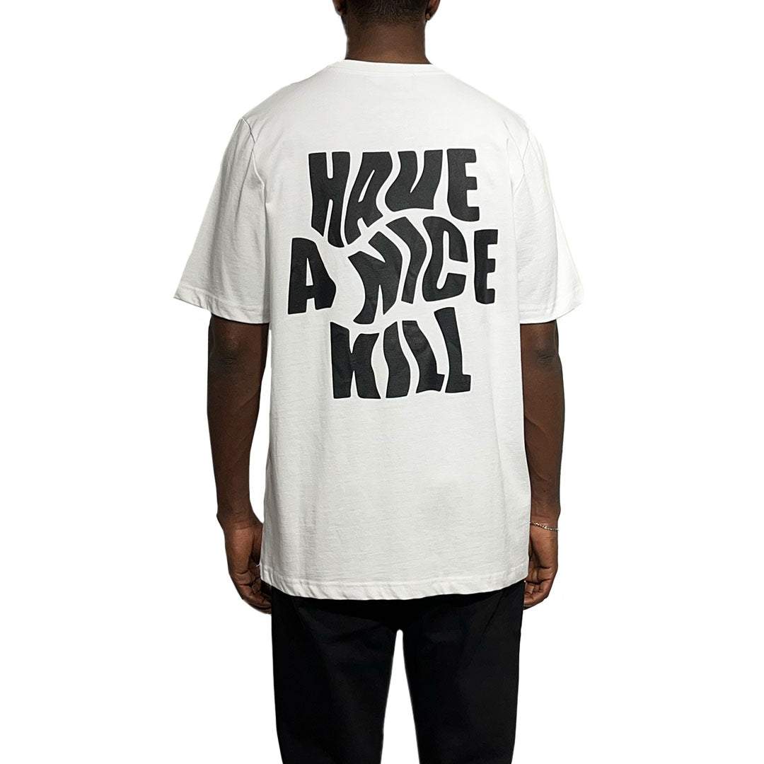 ''HAVE A NICE KILL'' Trippy White T-Shirt-haveanicekill-
